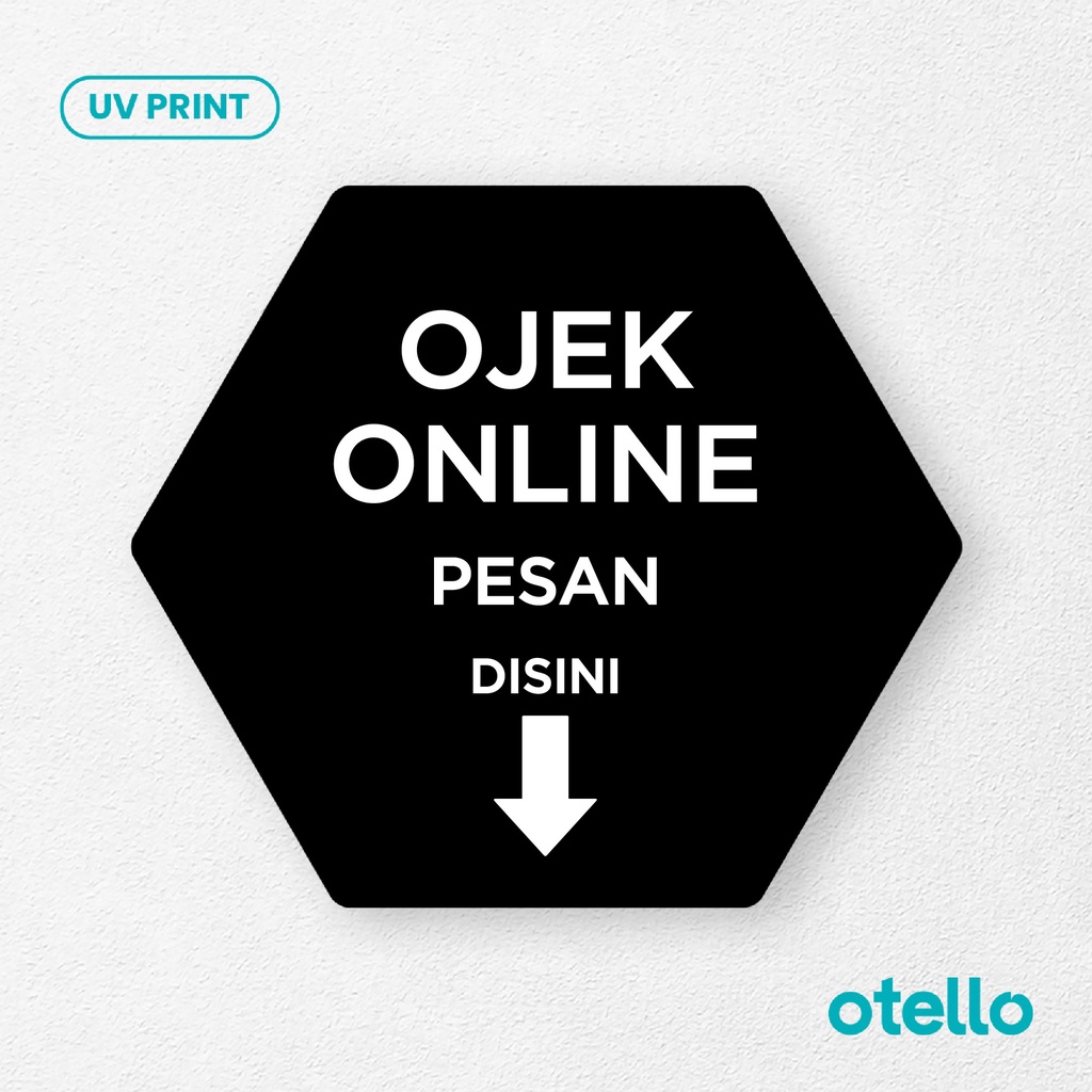 Ojek Online Pesan Disini Sign Board Akrilik Tempel Sign Papan Akrilik