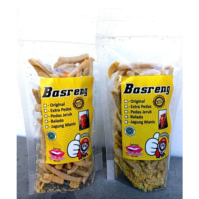 

Basreng Pedas jeruk Paket hemat isi 10 (kemasan 50gr) Murah