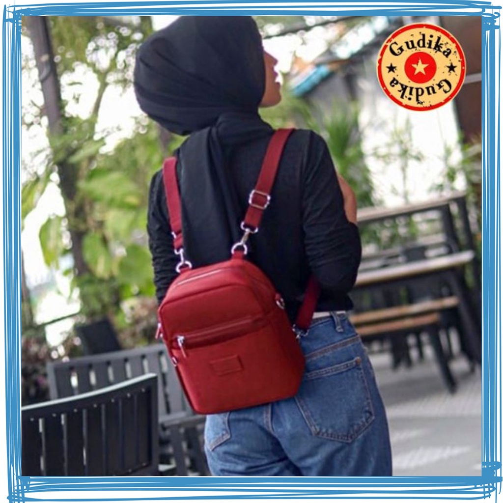 BIG SALE GUDIKA - Tas Ransel Mini Bisa Selempang Fashionable Import Original Termurah 5162 - ransel - backpack - rangsel - punggung - leptop - laptop - sekolah - kuliah - kerja - pria - wanita - tas gudika - gudika bag - anti air - kekinian - tas