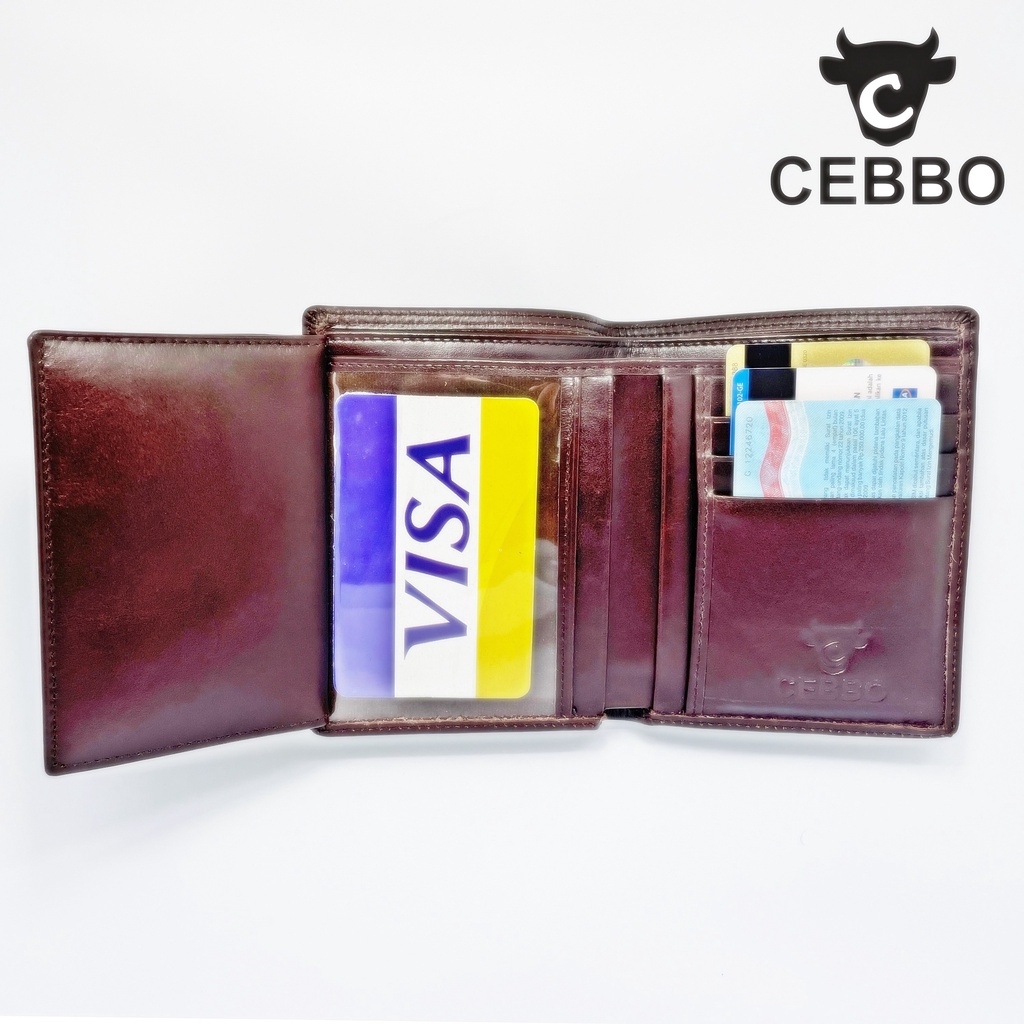 Dompet kulit pria 3/4 Original CEBBO Tahan Api