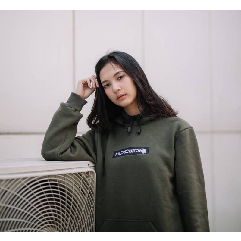 Kickchick Hoodie Box logo Green