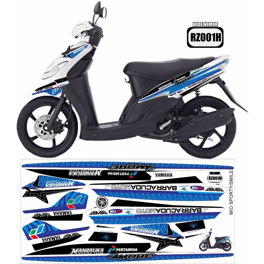 striping/decal/sticker variasi mio sporty smile mandalika