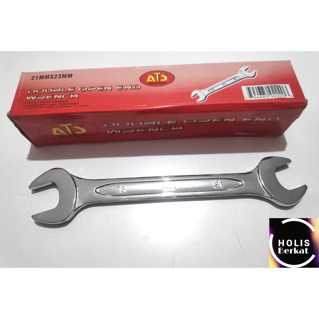 Kunci Ring Pas Double / Double Open Spanner 21 mm x 23 mm ATS