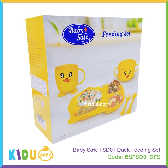 Baby Safe FSD01 Duck Feeding Set Perlengkapan Makan Bayi dan Anak Kidu Baby