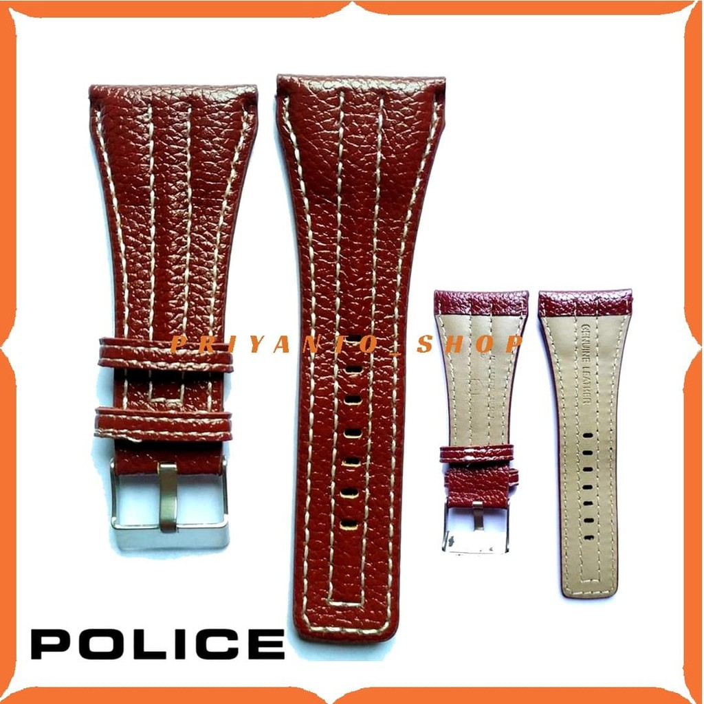 Strap Tali Jam Tangan Leathers Kulit Police 38mm