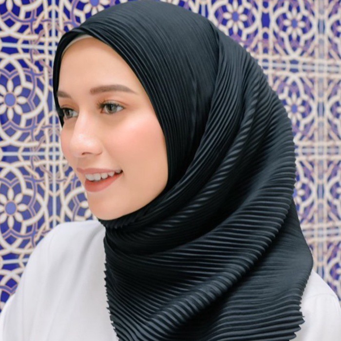 Jilbab Bella Plisket | segiempat Plisket Bella | Hijab Bella Plisket | Segiempat Plisket lidi