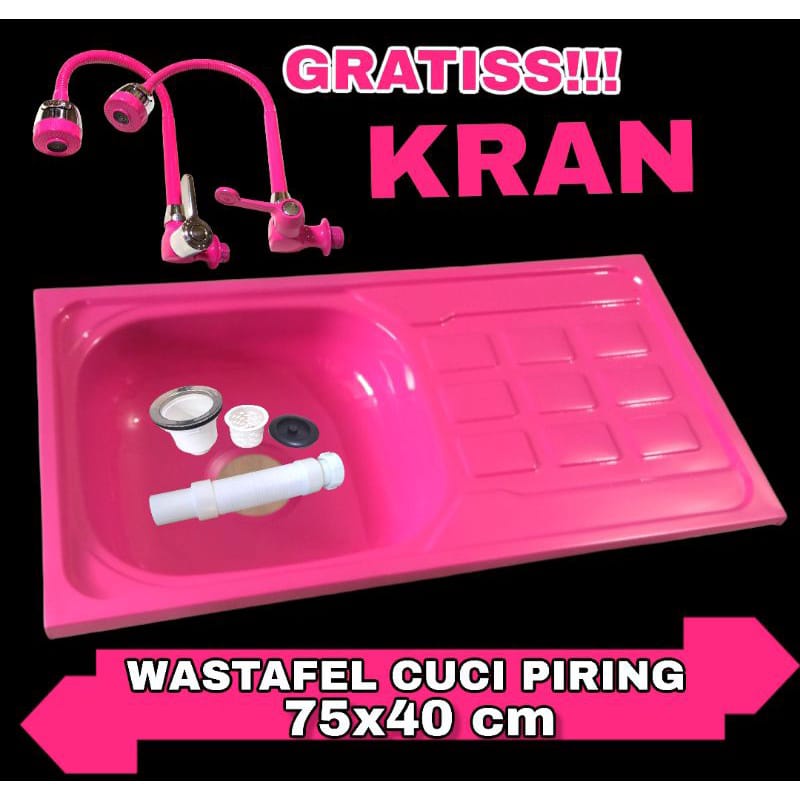 Promo Bak/Wastafel Cuci Piring Stainless 75cm Paket Bak Cuci Piring Warna