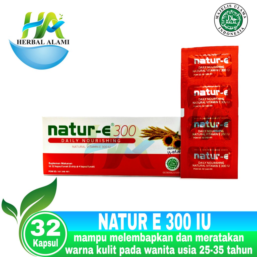 Natur E 300IU Tablet - Harga perBOX isi 16Kapsul