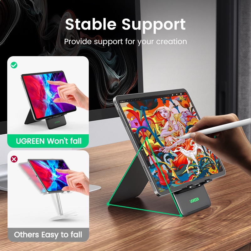 【Stok Produk di Indonesia】Ugreen Stand Holder Tablet 4.7-12.9 &quot;Portable Bisa Holder