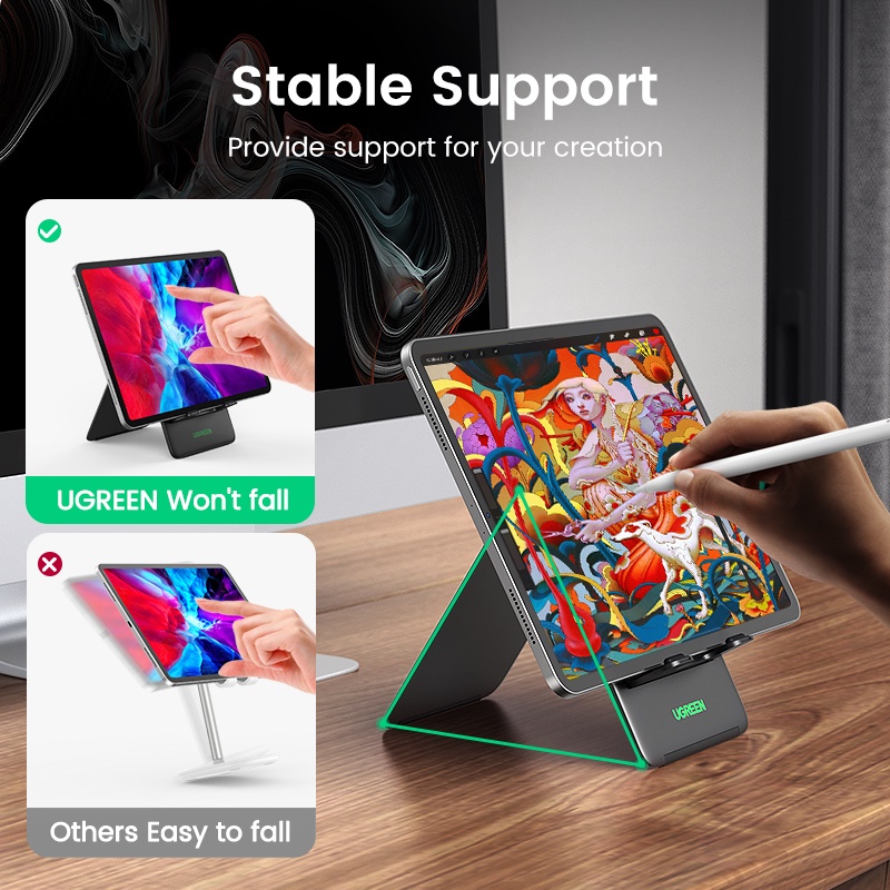 【Stok Produk di Indonesia】Ugreen Stand Holder Tablet 4.7-12.9 &quot;Portable Bisa Holder