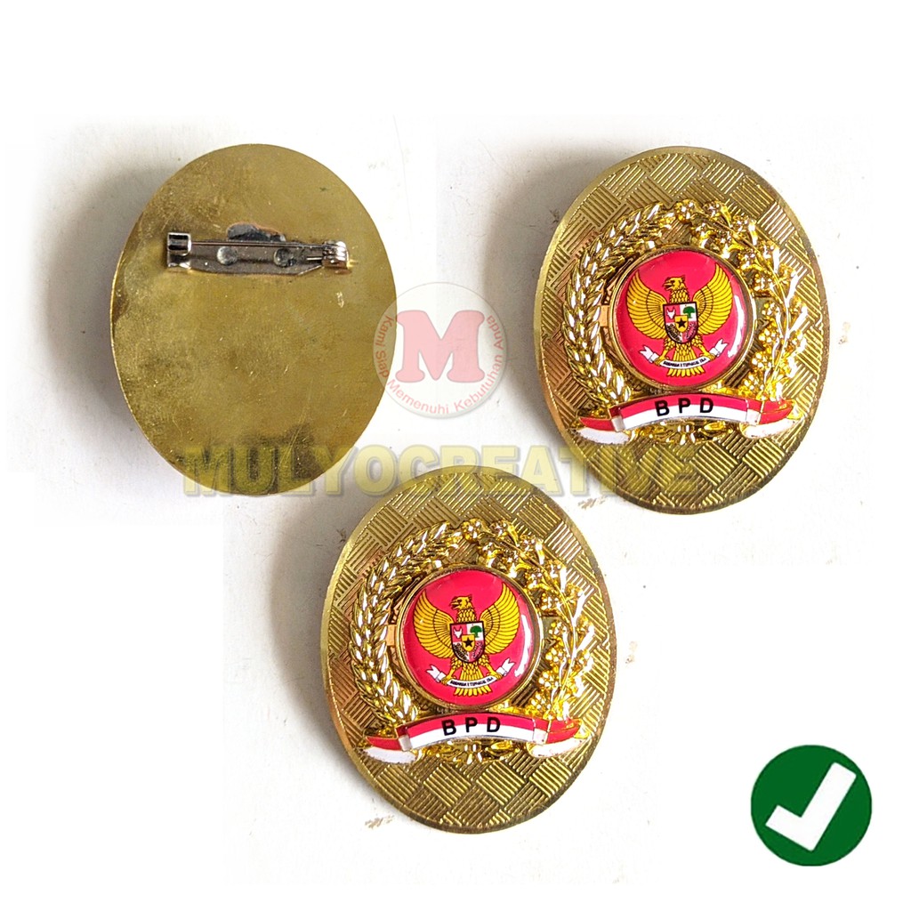 Pin BPD Desa Emblem Perangkat Desa BPD Model Oval