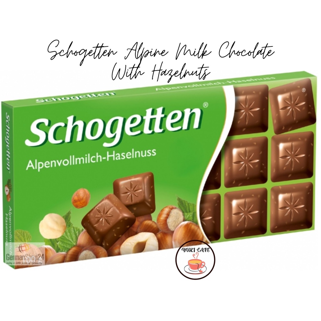 

COKELAT - SCHOGETTEN ALPINE MILK CHOCOLATE WITH HAZELNUTS