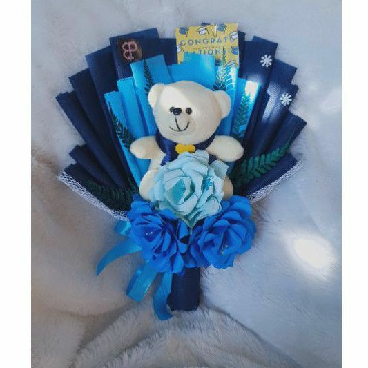 Buket Bunga Kertas Dan Boneka Wisuda - Buket Boneka Wisuda