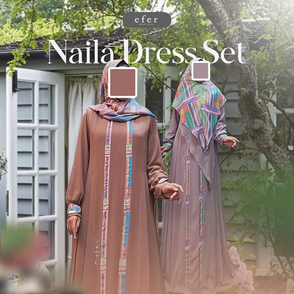 Naila Gamis Syari Set by Efer