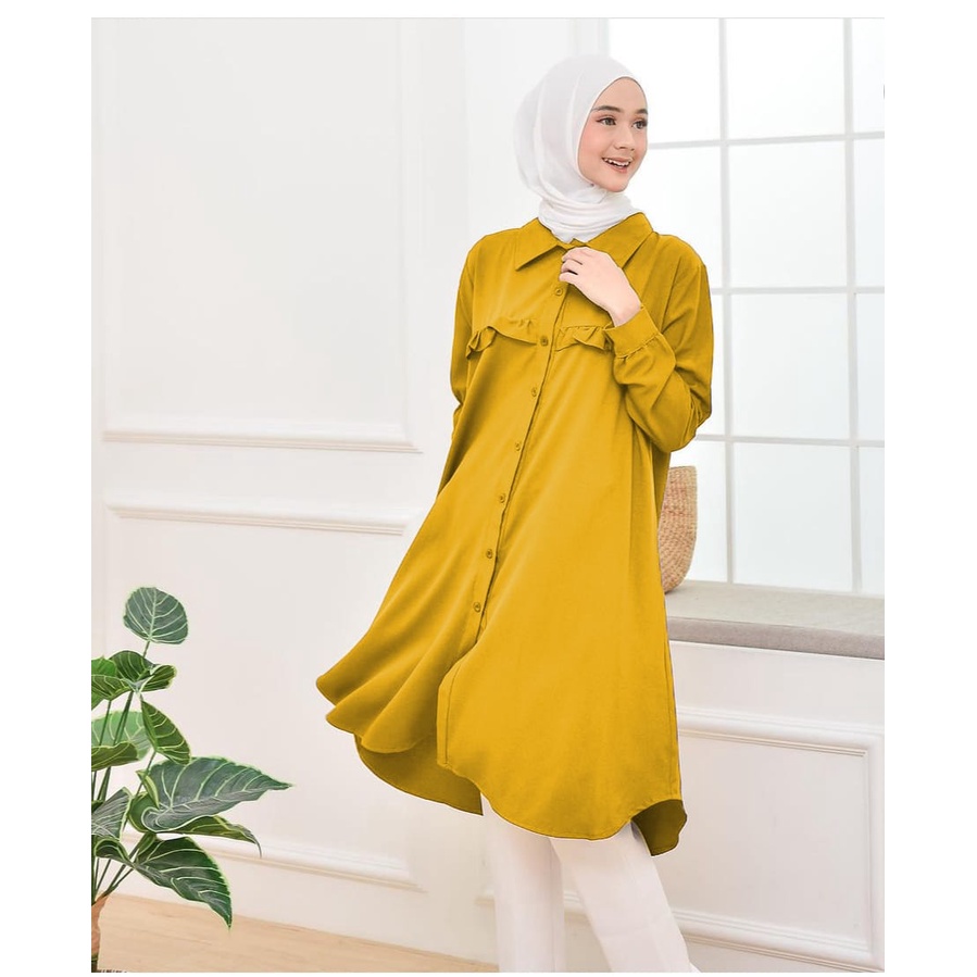 TUNIK RUFELLA MUSLIM / LONGDRESS POLOS RUFLLE