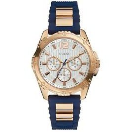 GUESS W0325L8 Intrepid - Jam Tangan Wanita - Biru/Rose Gold