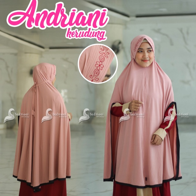 Khimar bordir Bunga Bergo Jumbo Jersey Super