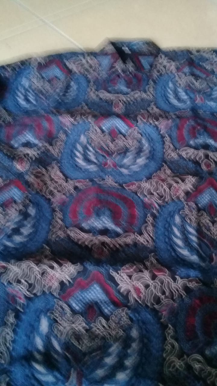 Mahkota Merah Kemeja Batik Pria Lengan Panjang Pendek Lapis Furing Baturaden