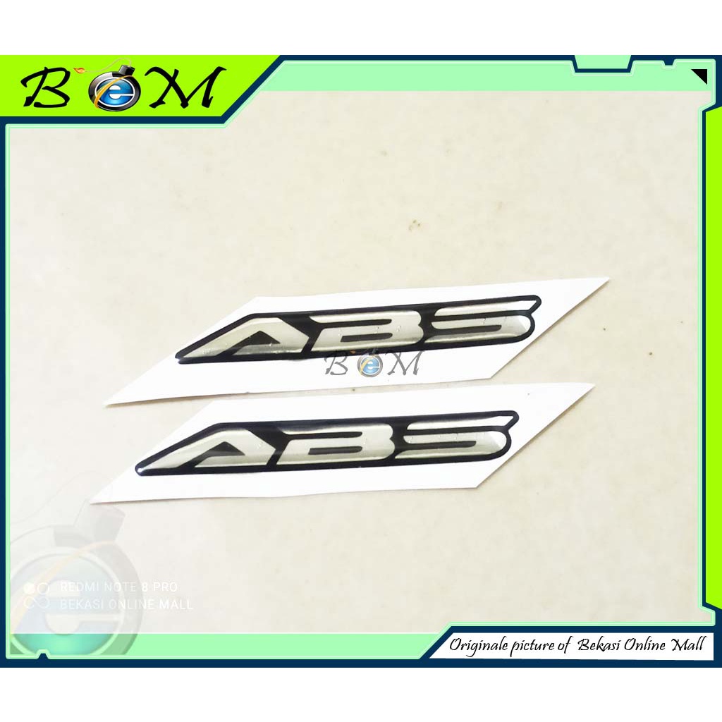 Sticker stiker Logo timbul ABS honda pcx vario adv hitam silver