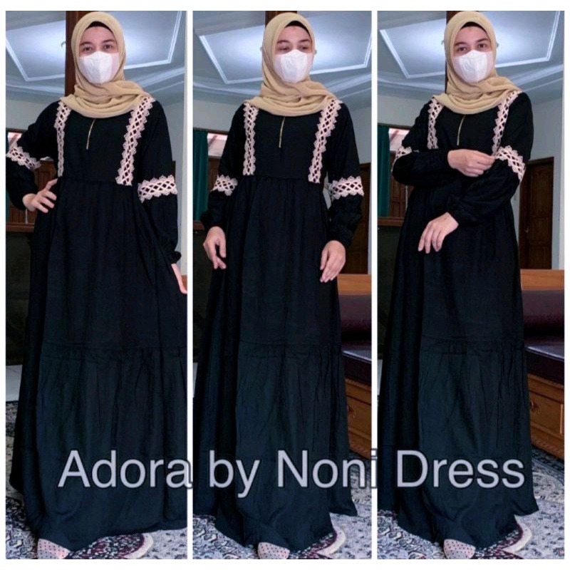 Gamis Sutena Matt Rayon Santung Fashion Wanita Busana Muslim Terbaru