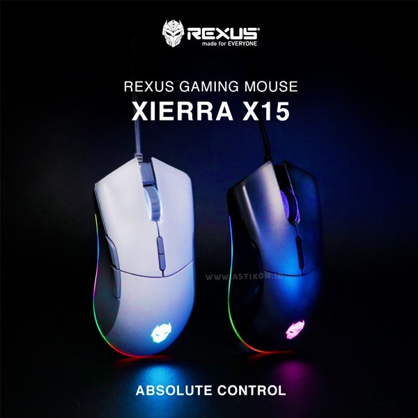 Mouse Gaming Rexus Xierra X15 RGB | By Astikom - Abu - Abu