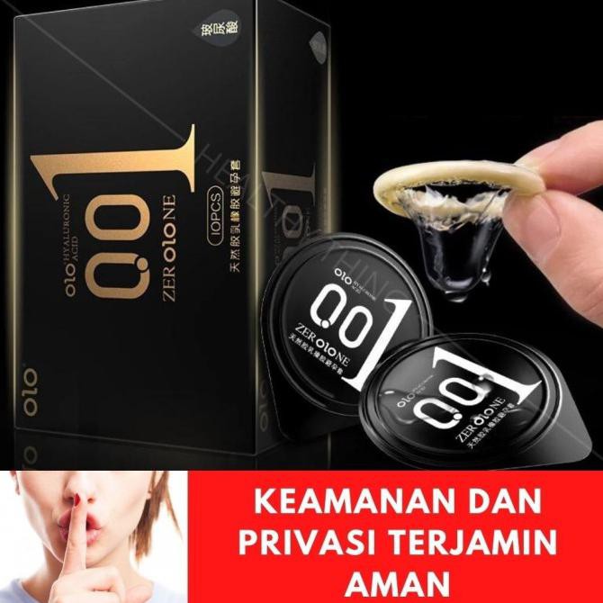 Kondom OLO 0.01 Ultrathin dengan WET CLIMAX SENSATION Condom BLACK