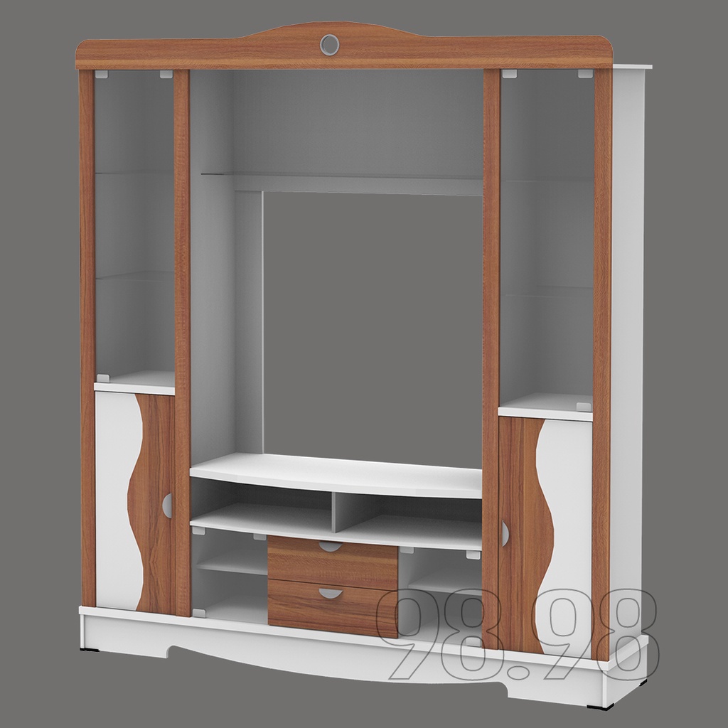 Lemari TV Minimalis - Lemari Hias Pintu kaca - Buffet TV Cantik ETV02 - Medan