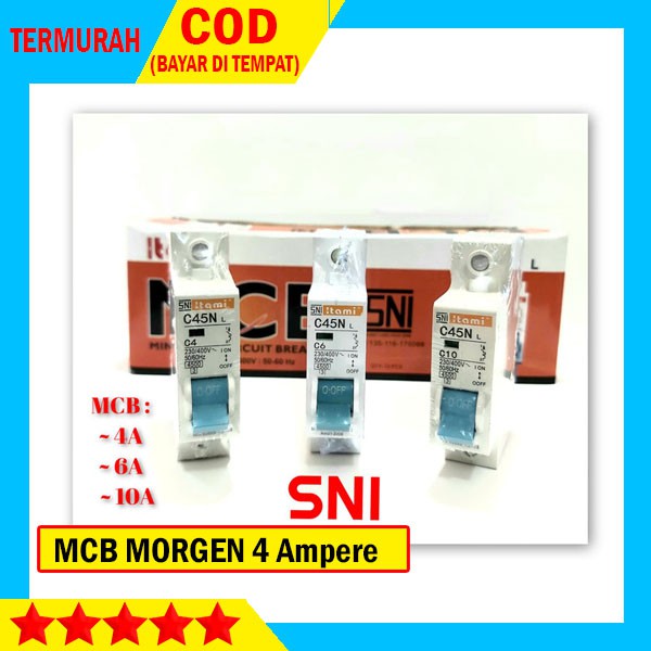 MCB Morgen ber SNI 4Ampere/ 4 Ampere/ 4A/ 4 A - 4 AMPERE