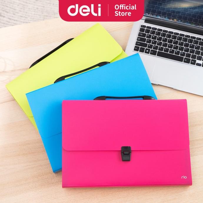 

BISA COD Deli EB40402 Expanding File-Rio Buckled w/handle FC 13P 3C TERBAIK Kode 663