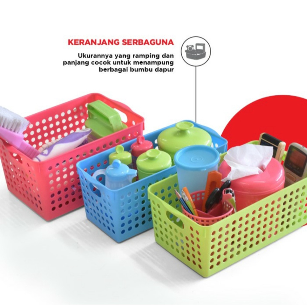 Keranjang Serbaguna Maspion Stock Basket Wide B KS116 Tempat Obat Uang Tempat Bumbu Keranjang Bumbu