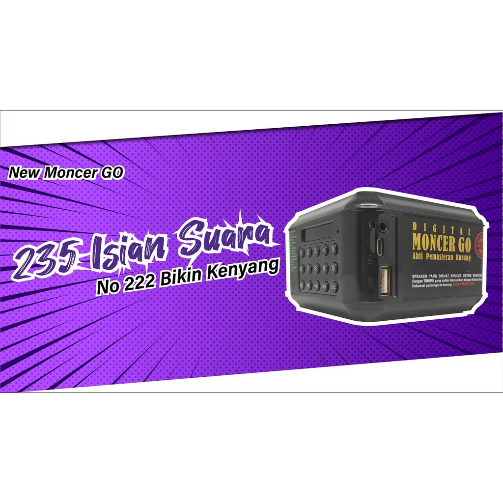 MONCER GO SPEAKER MASTERAN SUARA BURUNG KICAU 235 suara burung