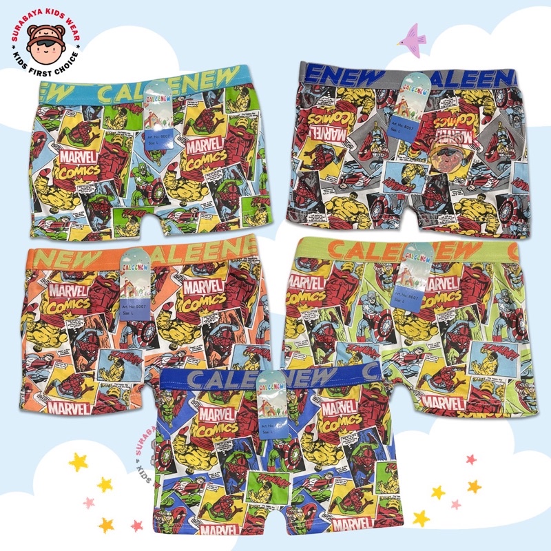 Boxer Anak Laki - Laki Motif Super Hero Caleenew