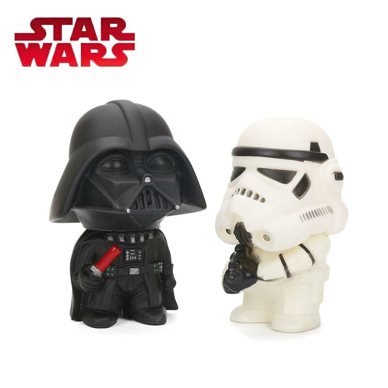 Pajangan Mobil / Ruangan Action Figure Star Wars Darth Vader &amp; Stroom Trooper Shaking Head