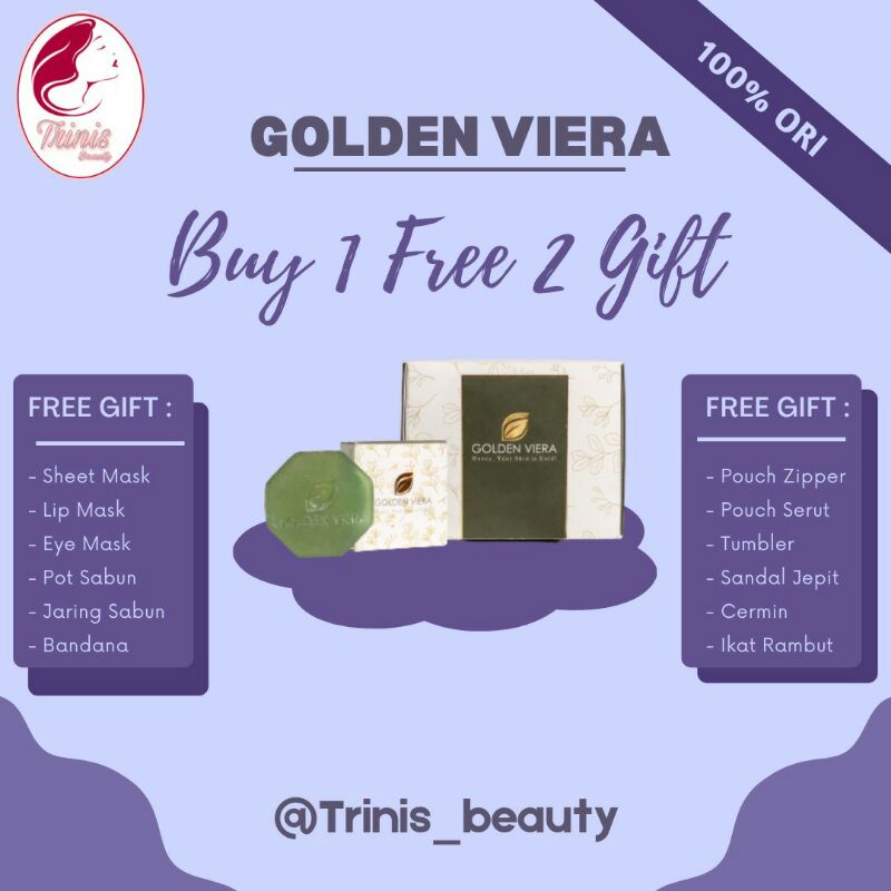 FREE GIFT Ready Golden Viera 35gr / Kemasan baru Golden Viera / Sabun Golden Viera