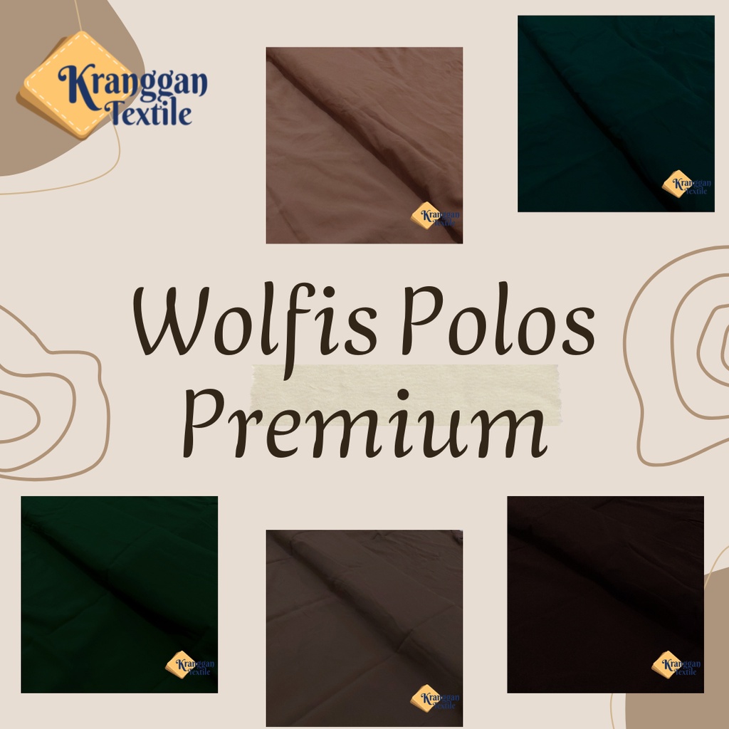 Bahan Kain Wolfis Polos Premium Lebar 150cm