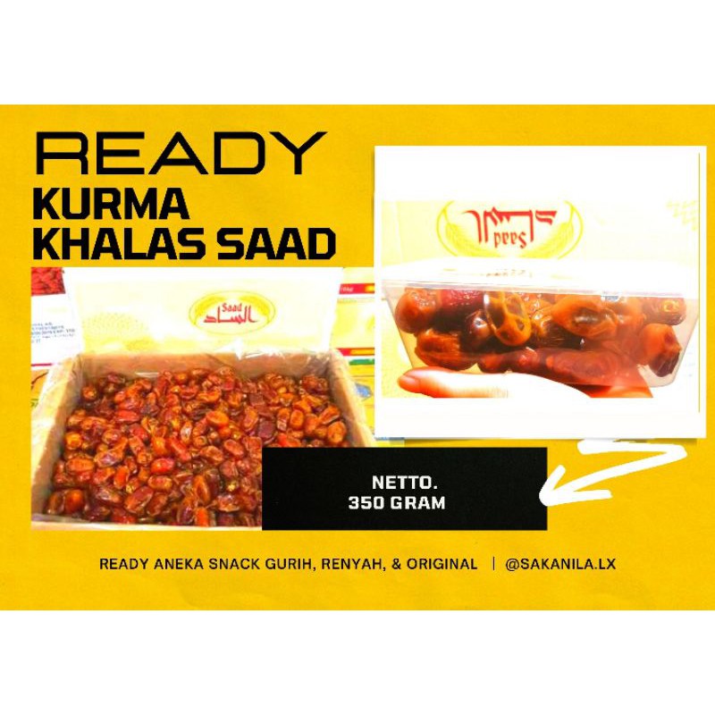 

KURMA KHALAS SAAD - 350gr