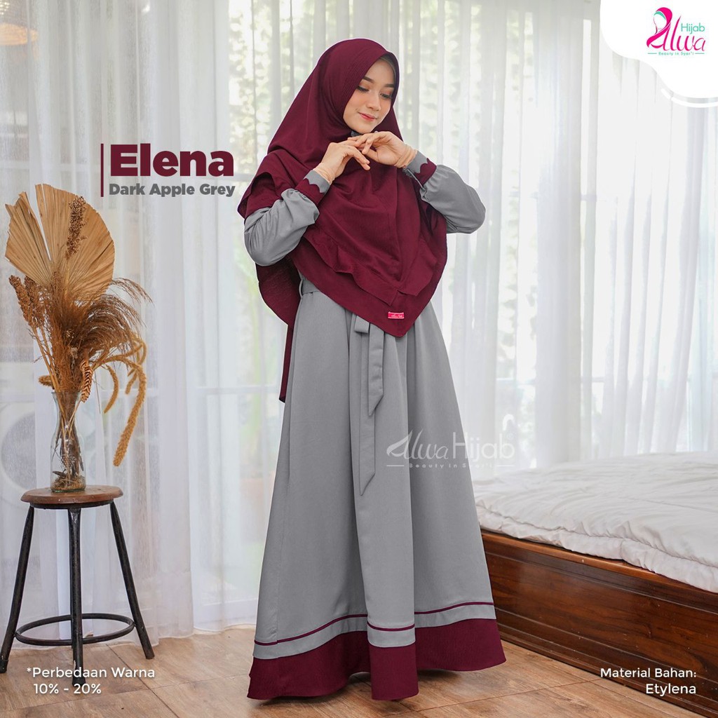Gamis Elena Set  Original by ALWA Hijab - Gamis Remaja Terlaris