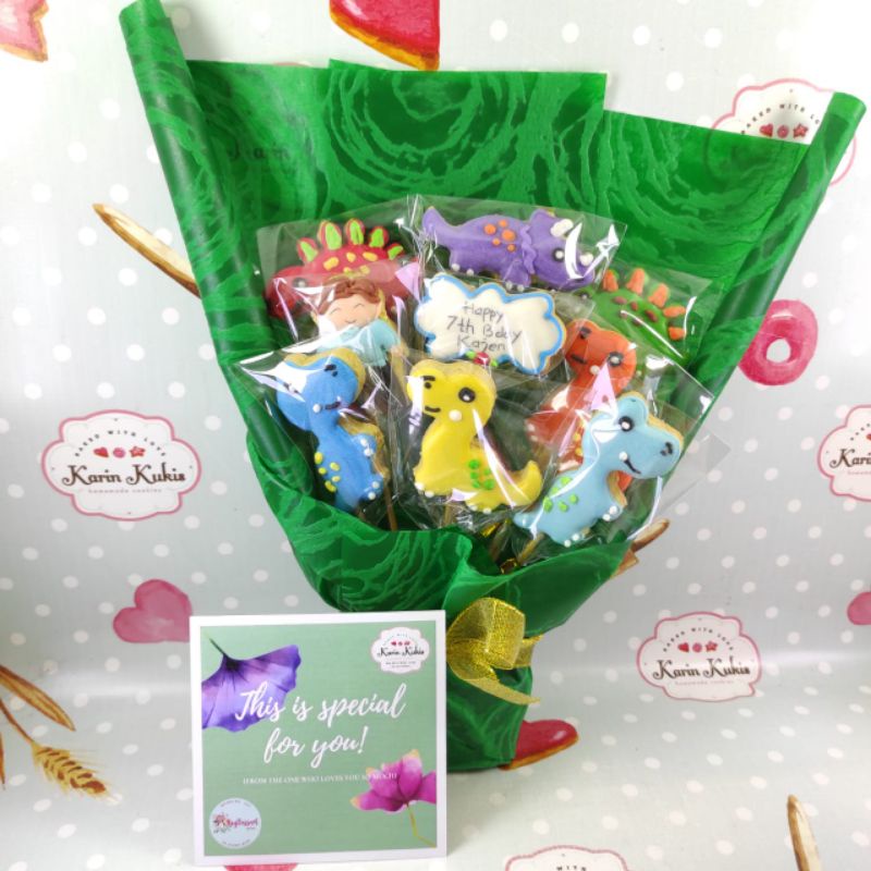 

HAND BUKET KUKIS ULTAH TEMA DINOSAURUS