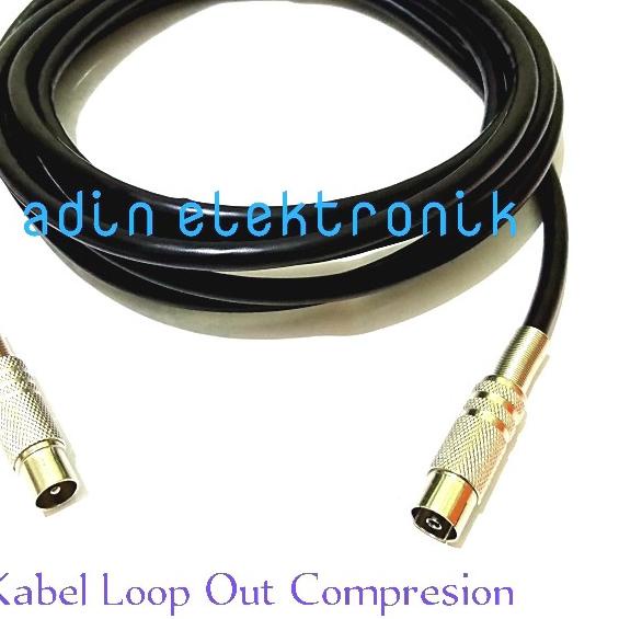 Kabel Loop Out Antena Tv Jack Compresion Metal 1 Meter - 2 Meter