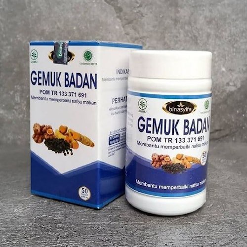 GEMUK BADAN Obat Penggemuk Pengemuk Badan Permanen By Binasyifa Herbal Original Aman BPOM