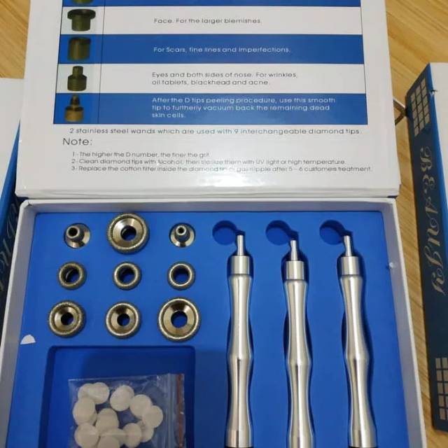 Sparepart diamond dermabrasion diamond tips wand dermabrasi diamond peeling mikrodermabrasi