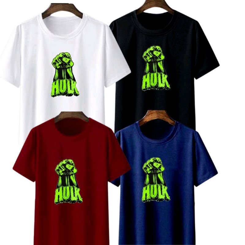 Baju Kaos Atasan Anak/Remaja HULK Usia 1-12 tahiun.Ukuran S.M.L.Xl.2xl.3XL.4XL.5XL.