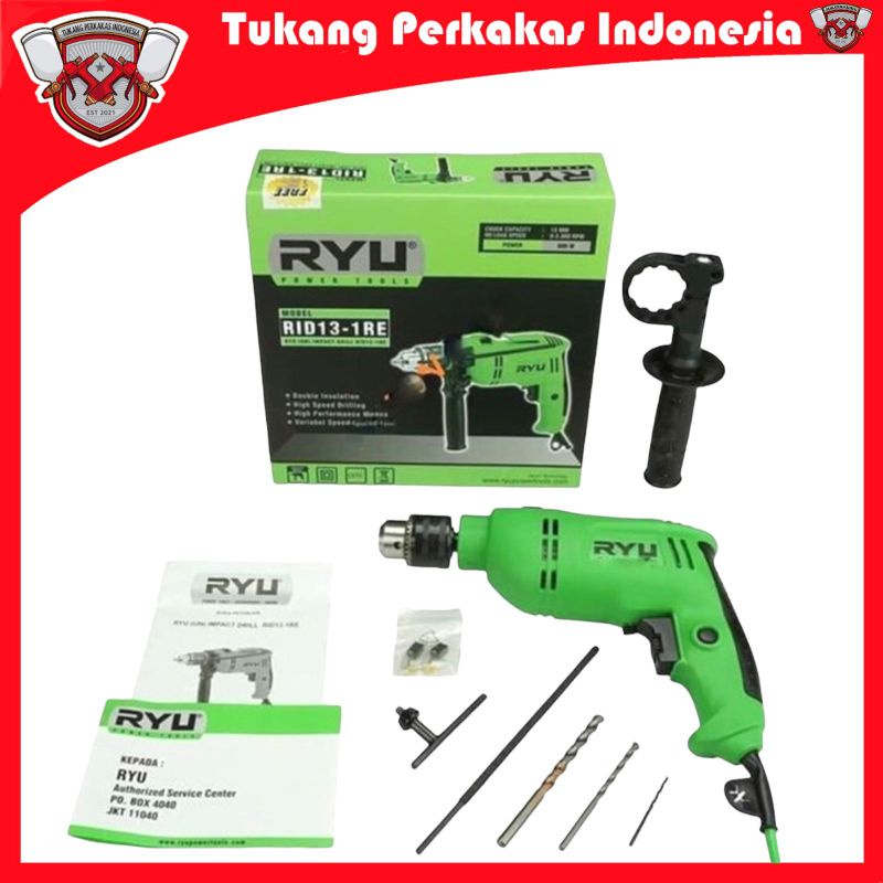 RYU MESIN BOR BETON IMPACK DRILL 13 MM RID 13-1RE VARIABLE SPEED