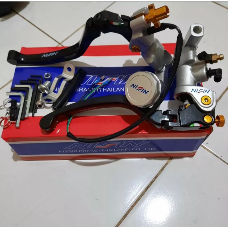 Handle Master Rem 1Tabung Set Kiri Kanan + Kabel Switch Rem Thailand Universal Scoopy/ Vario/ Mio/ F