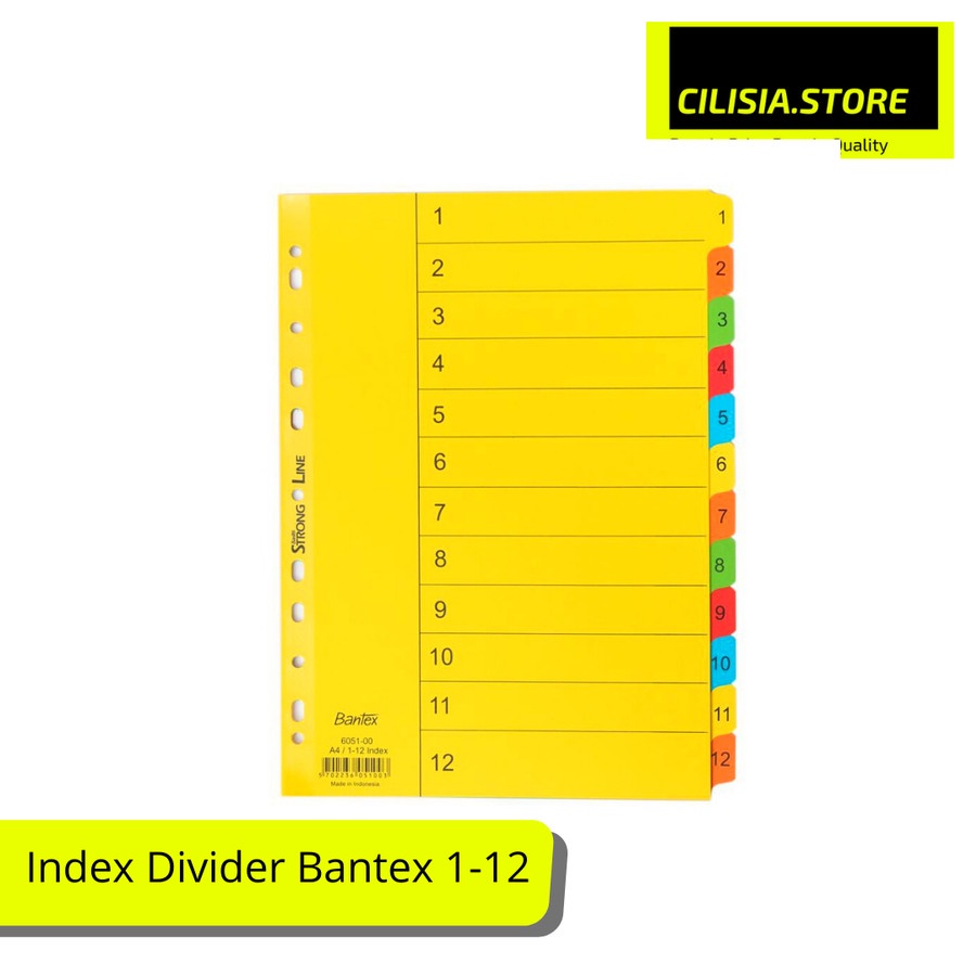 

Pembatas Odner Pembatas Binder File Index Divider Ukuran A4 Seri 1-12