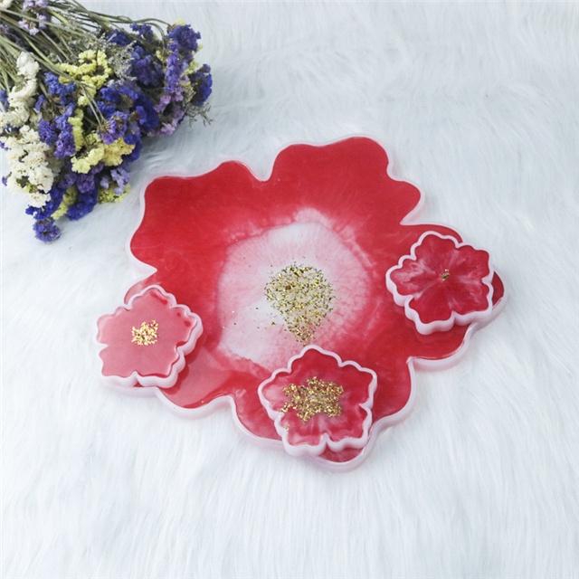 BYFE CETAKAN SILIKON RESIN SAKURA BIG SIZE 35cm TRAY BOWL