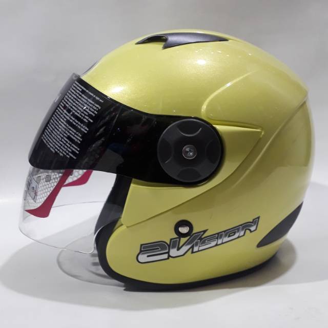Helm KYT 2 Vision Kuning Lemon/Light yellow
