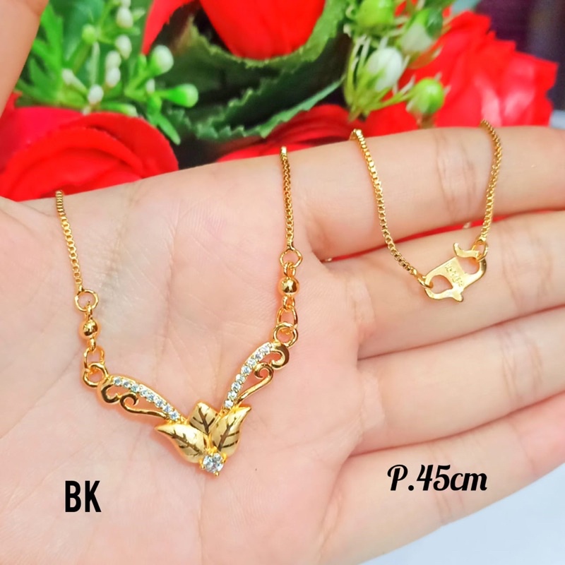 Kalung TITANIUM koye Dewasa pertama ukir gold tidak karat *COD*