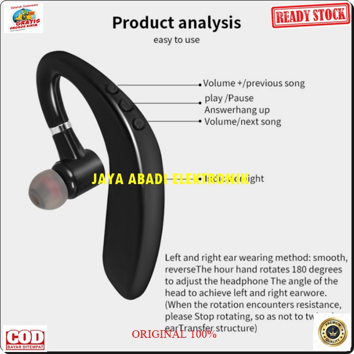 J363 HEADSET BLUETOOTH HEADPHONE BLUETOOT SINGLE HANDSFREE EARPHONE WIRELESS BLUETOT BISNIS SUPERBASS MP3 MUSIC AUDIO MUSIK SOUND NELPON CALL CAS CHARGE WIRELES BUSINESS HEADSET BLUETOOTH BISNIS  SISTEM CHARGE BLUETOOTH  BISA SEGALA JENIS GADGET