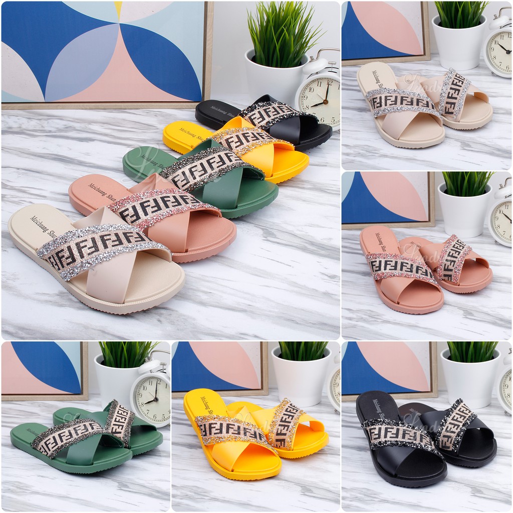 Yodra / Lyodra Fiona Flip Flop Jelly Shoes Import LDR920 Real Pict TANPA KOTAK SEPATU